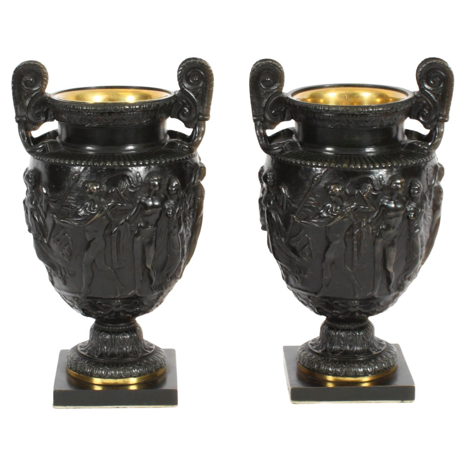 Antikes Paar französische Grand Tour Neoklassizistische Bronzeurnen, 19. Jahrhundert, Paar im Angebot