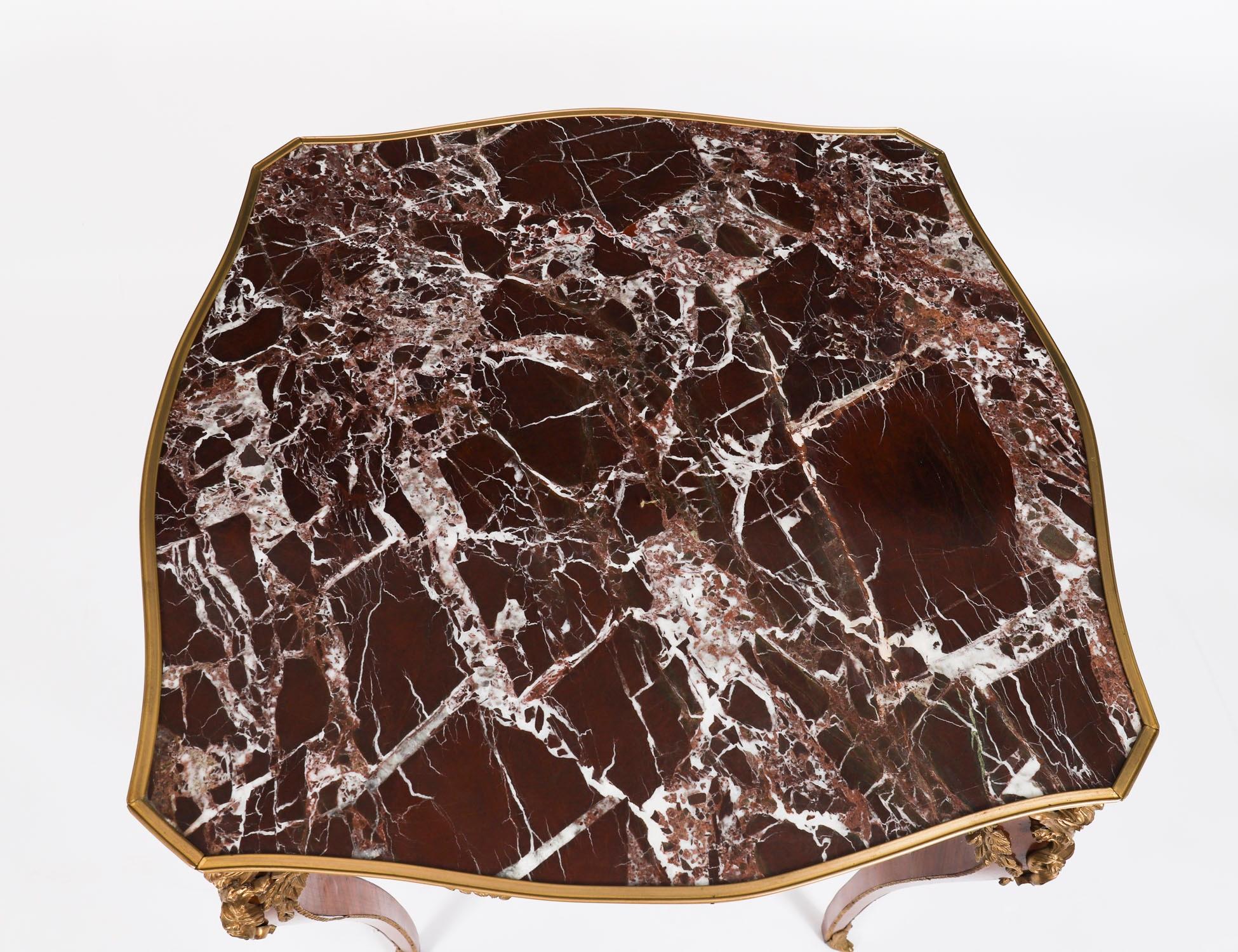 Antique Pair French Louis Revival Marble & Ormolu Occasional Tables 20th Century For Sale 8