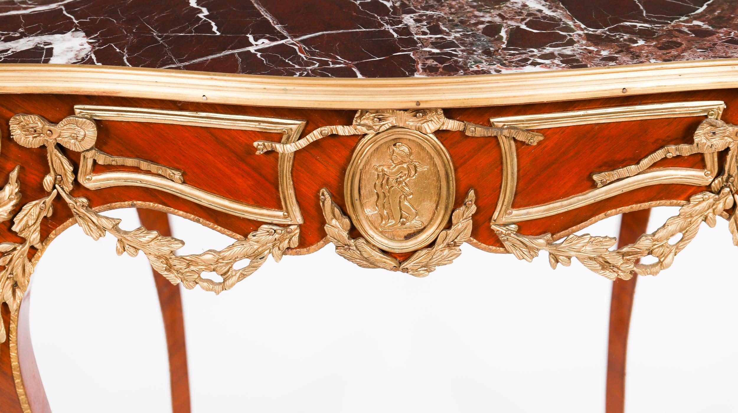 Antique Pair French Louis Revival Marble & Ormolu Occasional Tables 20th Century For Sale 13