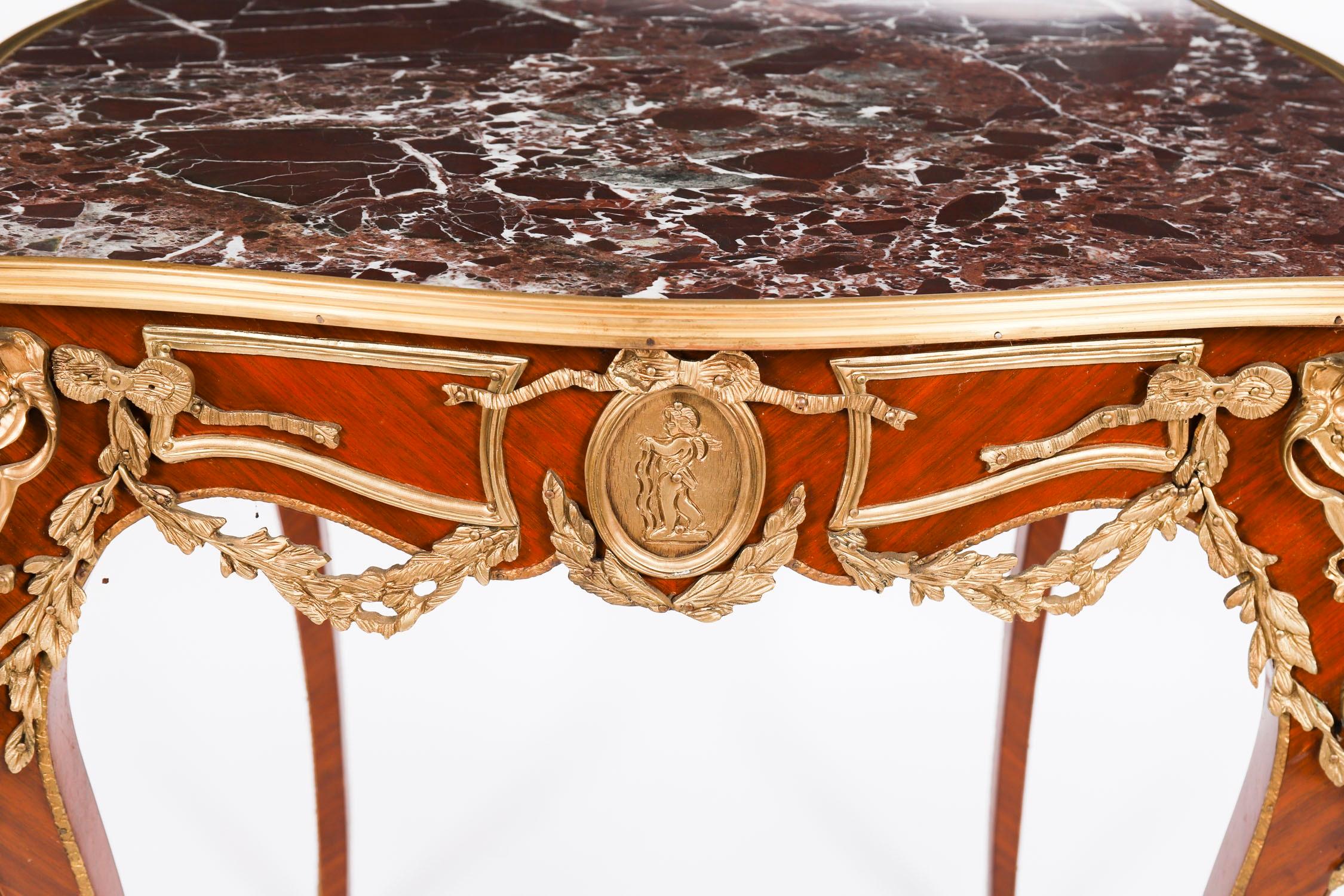 Antique Pair French Louis Revival Marble & Ormolu Occasional Tables 20th Century For Sale 15