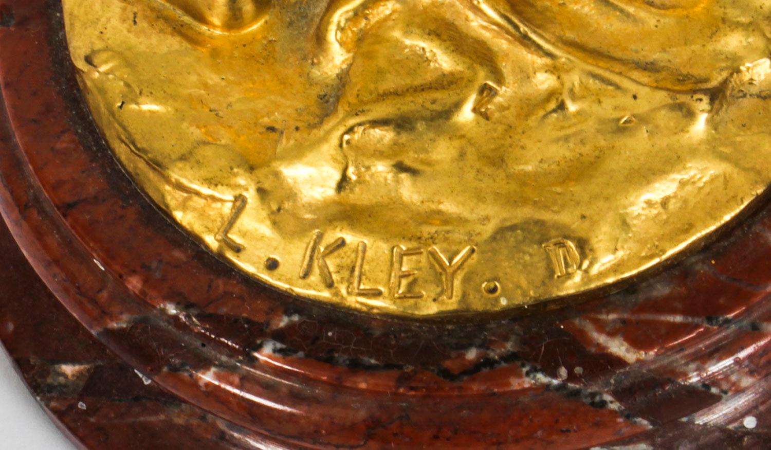 Antique Pair French Ormolu Bronze Cherubs by Louis Kley, 19th C 13