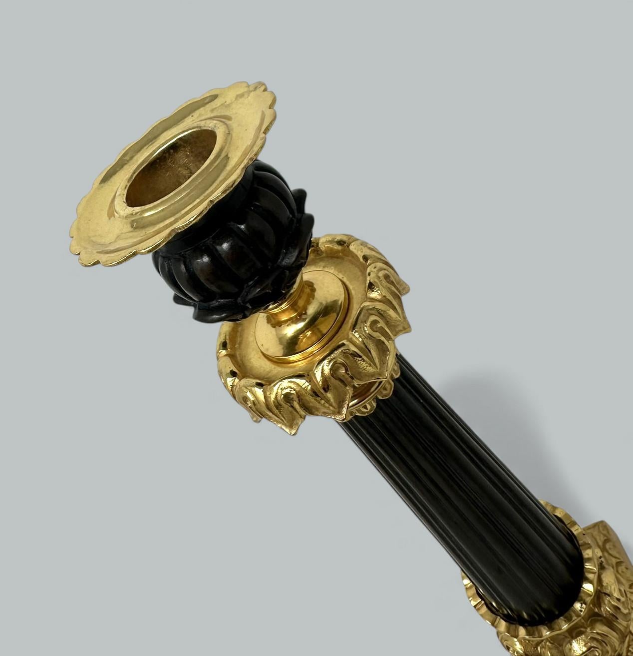 Coppia di candelabri francesi Ormolu Bronzo Dore Vittoriano del 19° secolo in vendita 4