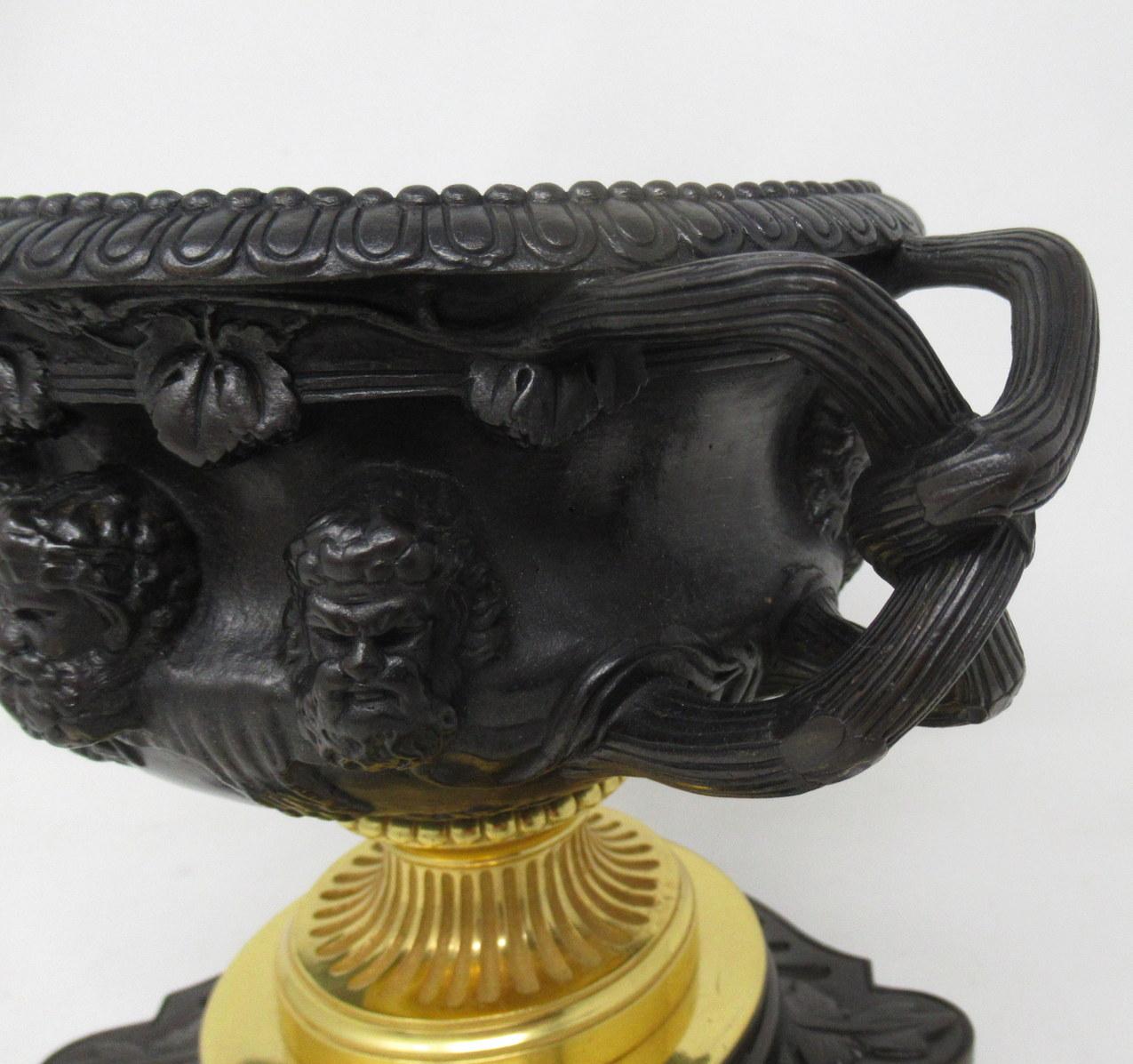 Pair of French Ormolu Bronze Warwick Albani Grand Tour Vases Urns Clodion 8