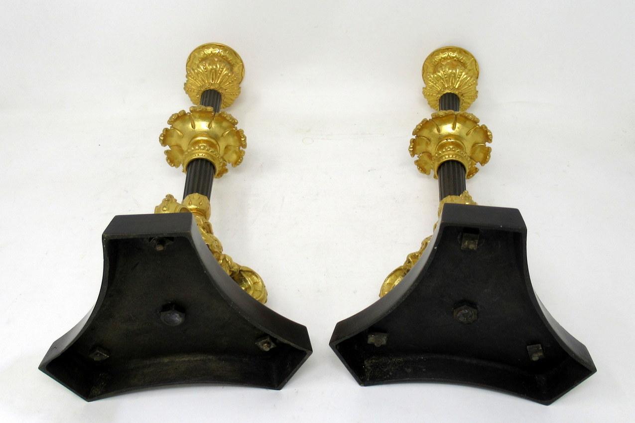 Antique Pair of French Ormolu Gilt Bronze Dore Twin Arm Candelabra Candlesticks 3