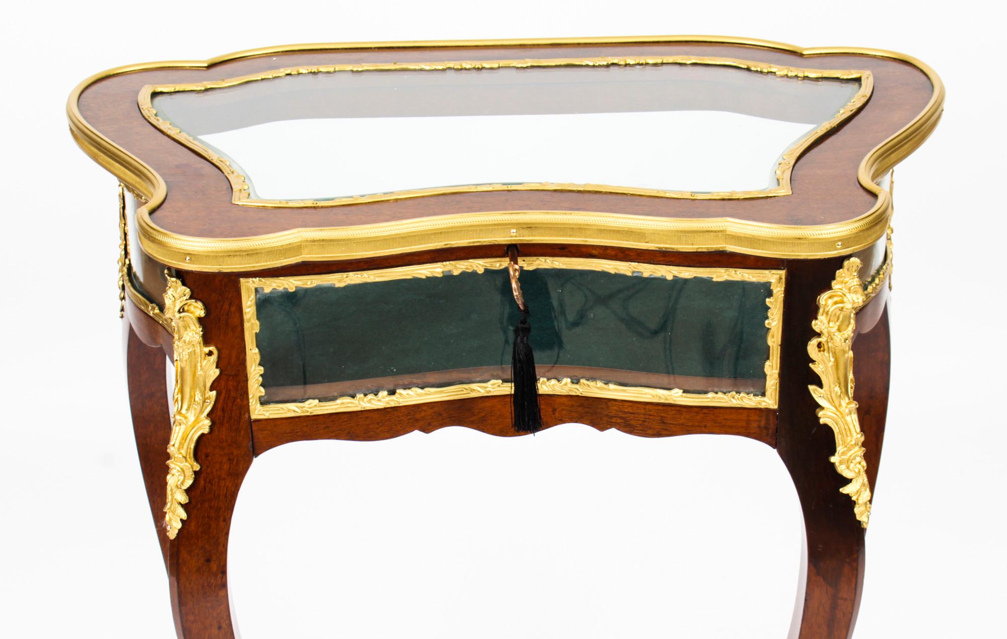 Antique Pair French Ormolu Mounted Bijouterie Display Tables, 19th Century 5