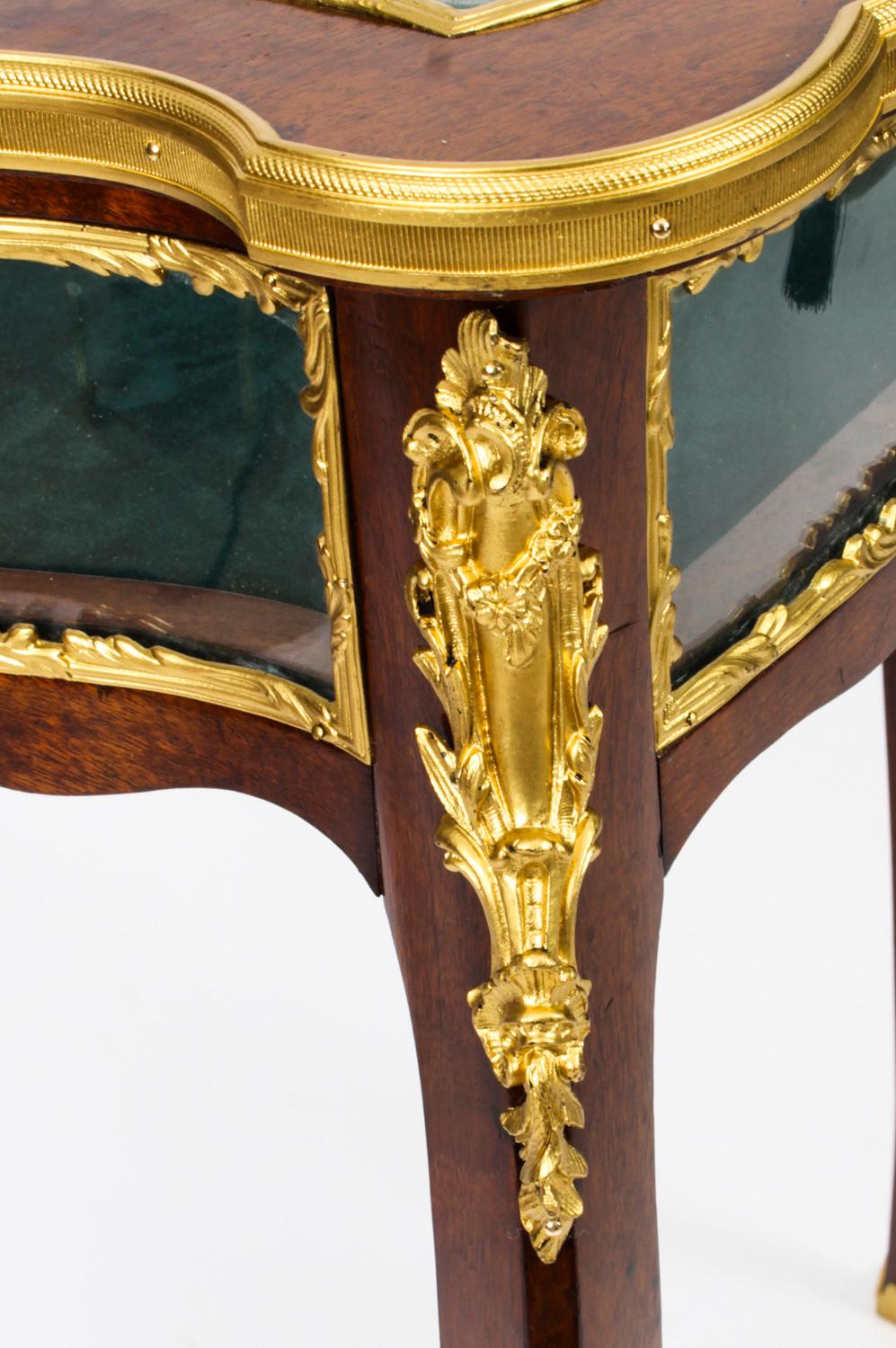 Antique Pair French Ormolu Mounted Bijouterie Display Tables, 19th Century 12