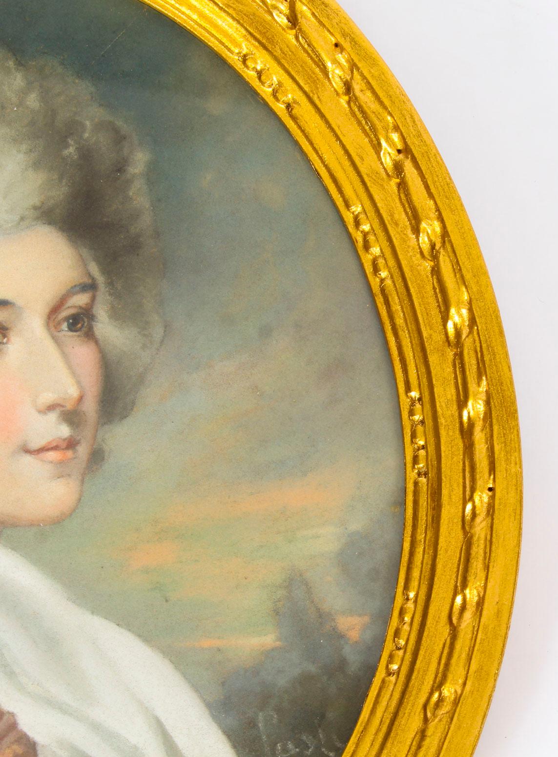 Antique Pair of French Pastel and Gouache Portraits, Mid-19th Century In Good Condition For Sale In London, GB