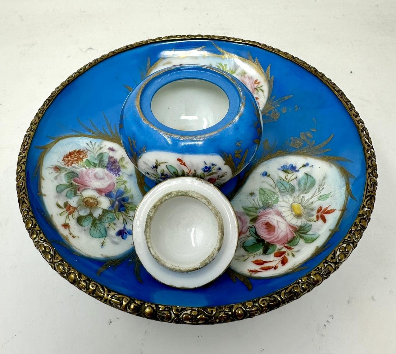 Antique Pair French Sèvres Pink Porcelain Ormolu Mounted Urns Vases Centerpiece 8