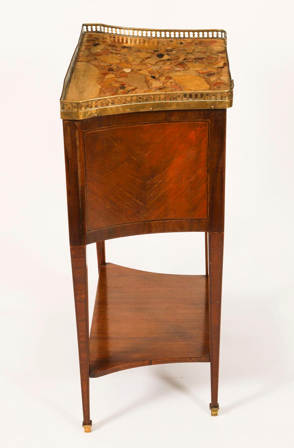 Antique Pair French Walnut & Tulipwood Bedside Cabinets C1900 For Sale 7