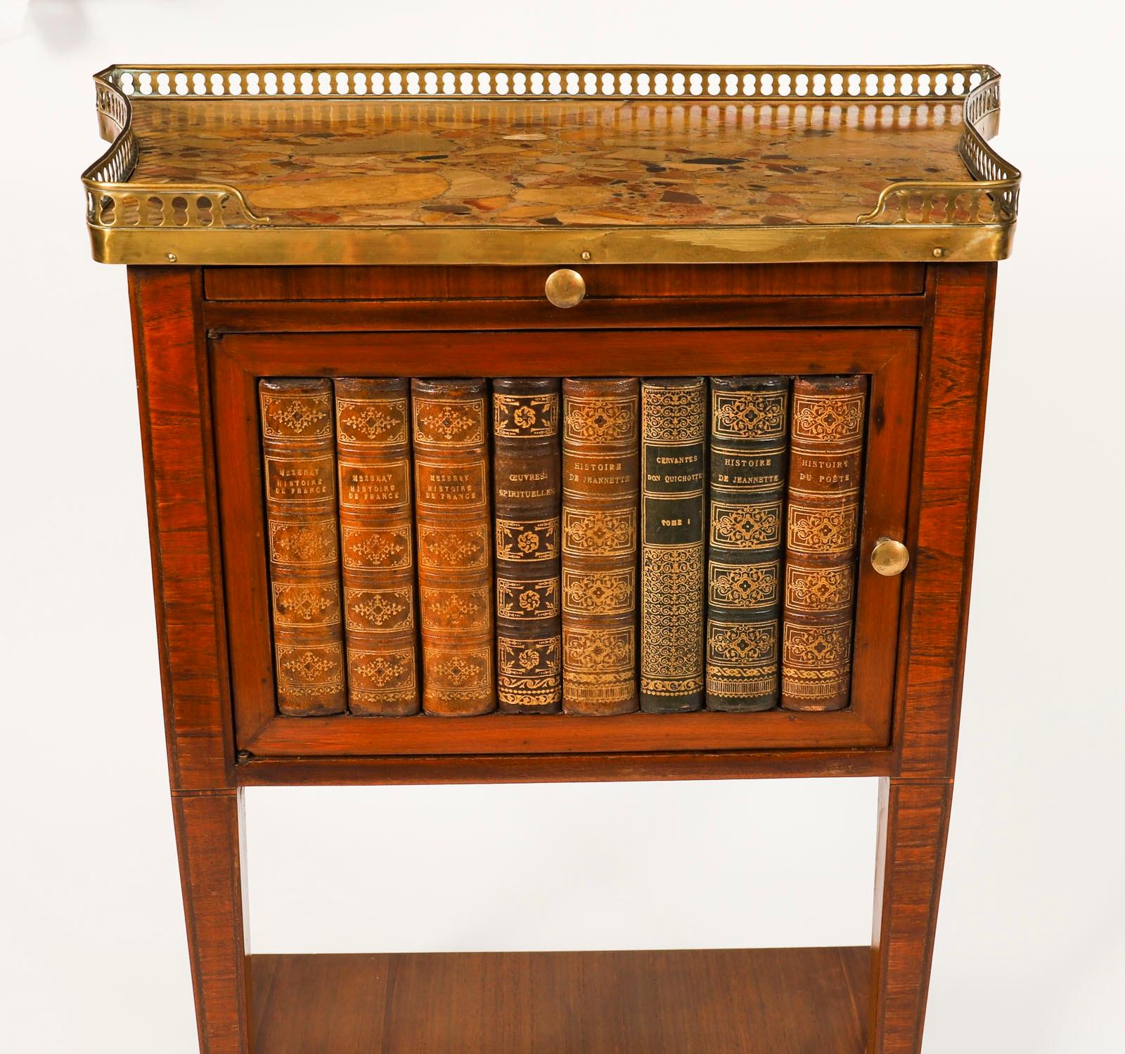 Antique Pair French Walnut & Tulipwood Bedside Cabinets C1900 For Sale 10