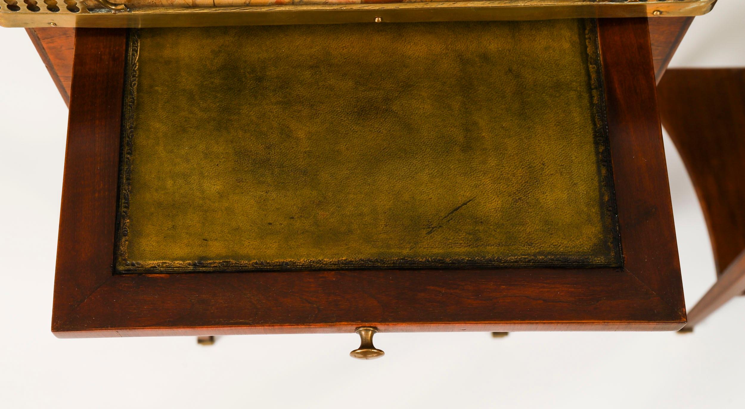 Early 20th Century Antique Pair French Walnut & Tulipwood Bedside Cabinets C1900 For Sale