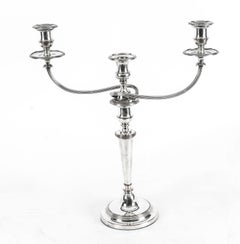 Antique Pair George III 3-Light Candelabra Matthew Boulton, 18th Century