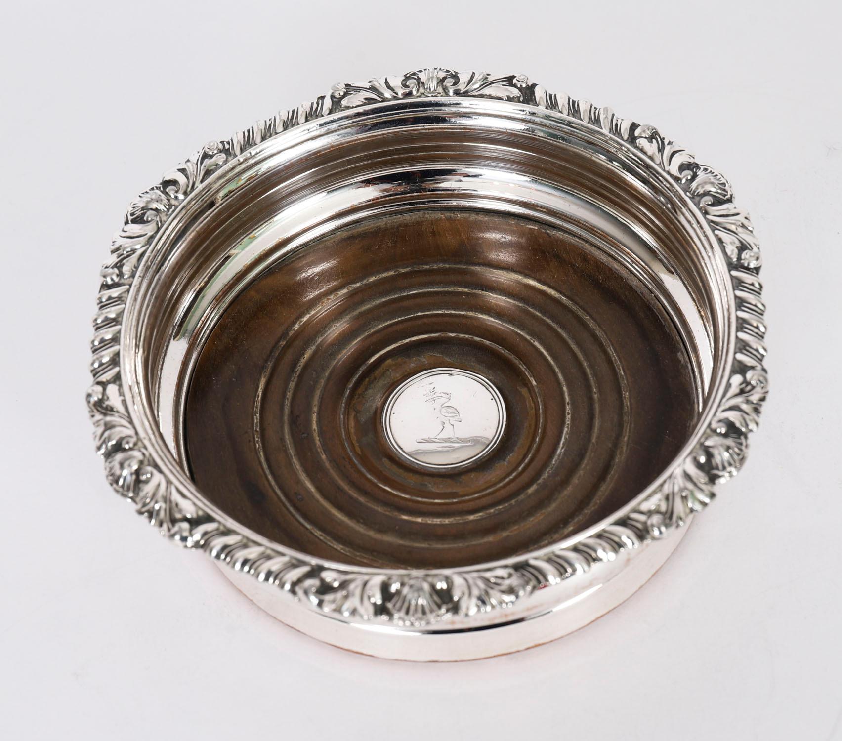 Coppia antica di sottobicchieri da vino George III Old Sheffield Matthew Boulton 18° secolo in vendita 6