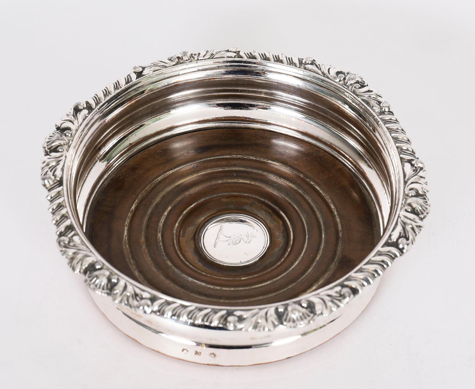 Coppia antica di sottobicchieri da vino George III Old Sheffield Matthew Boulton 18° secolo in vendita 7