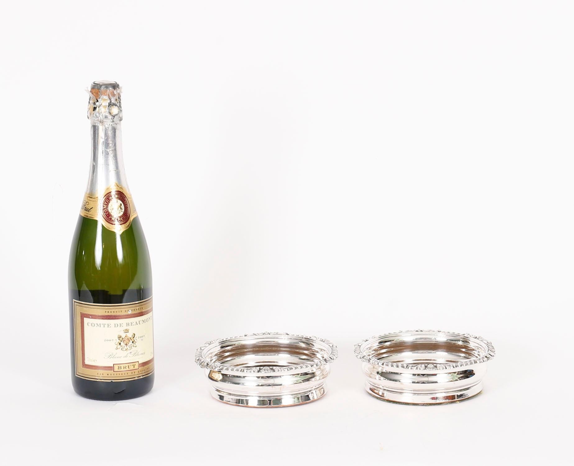 Coppia antica di sottobicchieri da vino George III Old Sheffield Matthew Boulton 18° secolo in vendita 10