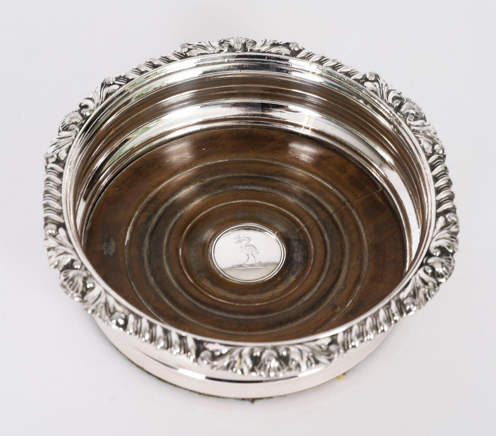 Coppia antica di sottobicchieri da vino George III Old Sheffield Matthew Boulton 18° secolo in vendita 1
