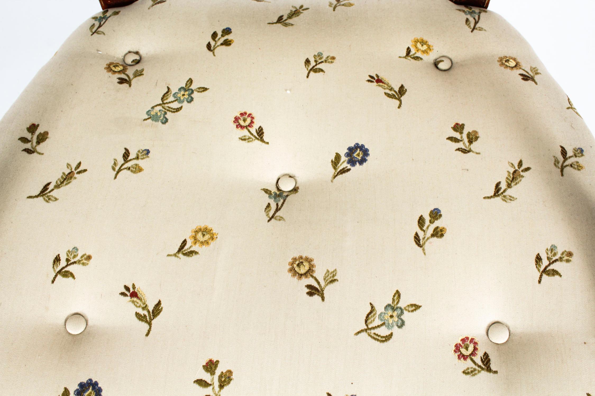Ancienne paire de fauteuils ouverts George III à décor polychrome 18ème siècle en vente 8