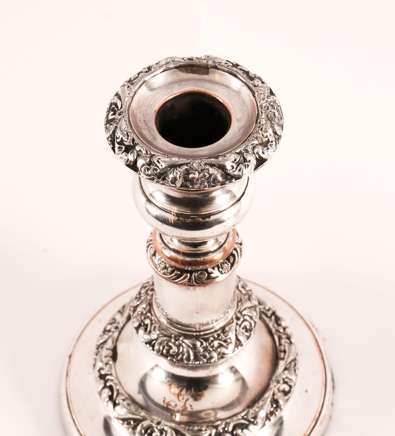 Antique Pair George IV Old Sheffield Telescopic Candlesticks C1825 19th Century For Sale 6