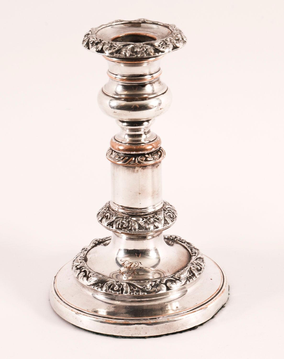 Antique Pair George IV Old Sheffield Telescopic Candlesticks C1825 19th Century In Good Condition For Sale In London, GB