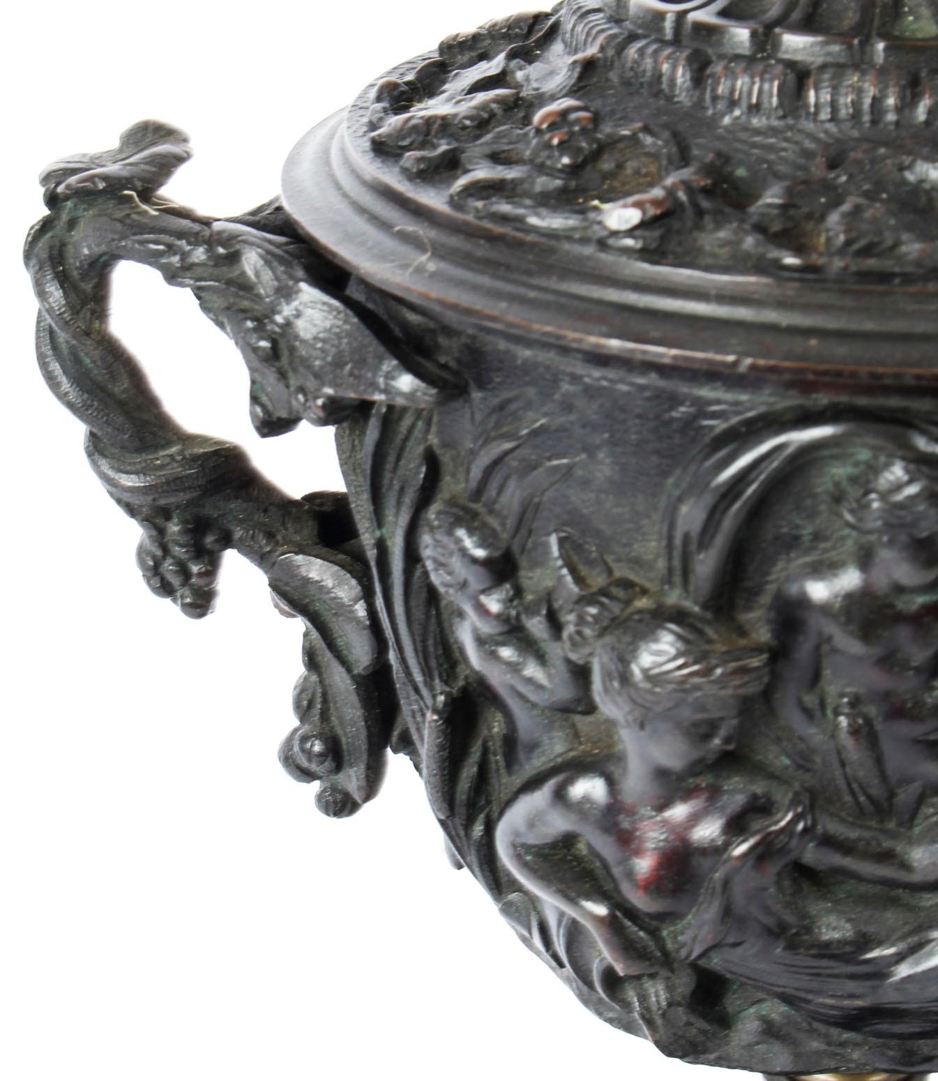 Antique Pair of Grand Tour Bronze Urn Lamps Sir David Tang, 19th Century 4