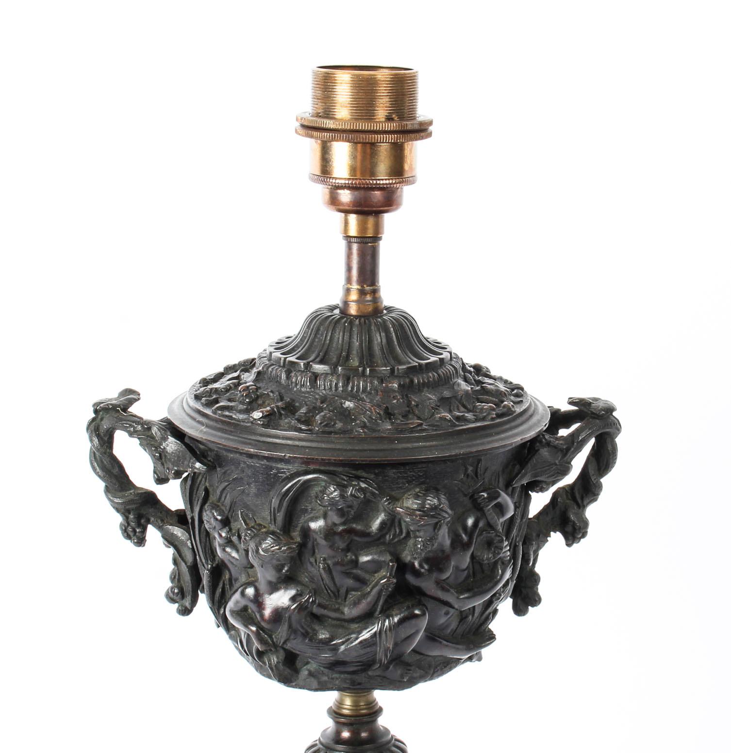 Antique Pair of Grand Tour Bronze Urn Lamps Sir David Tang, 19th Century 5