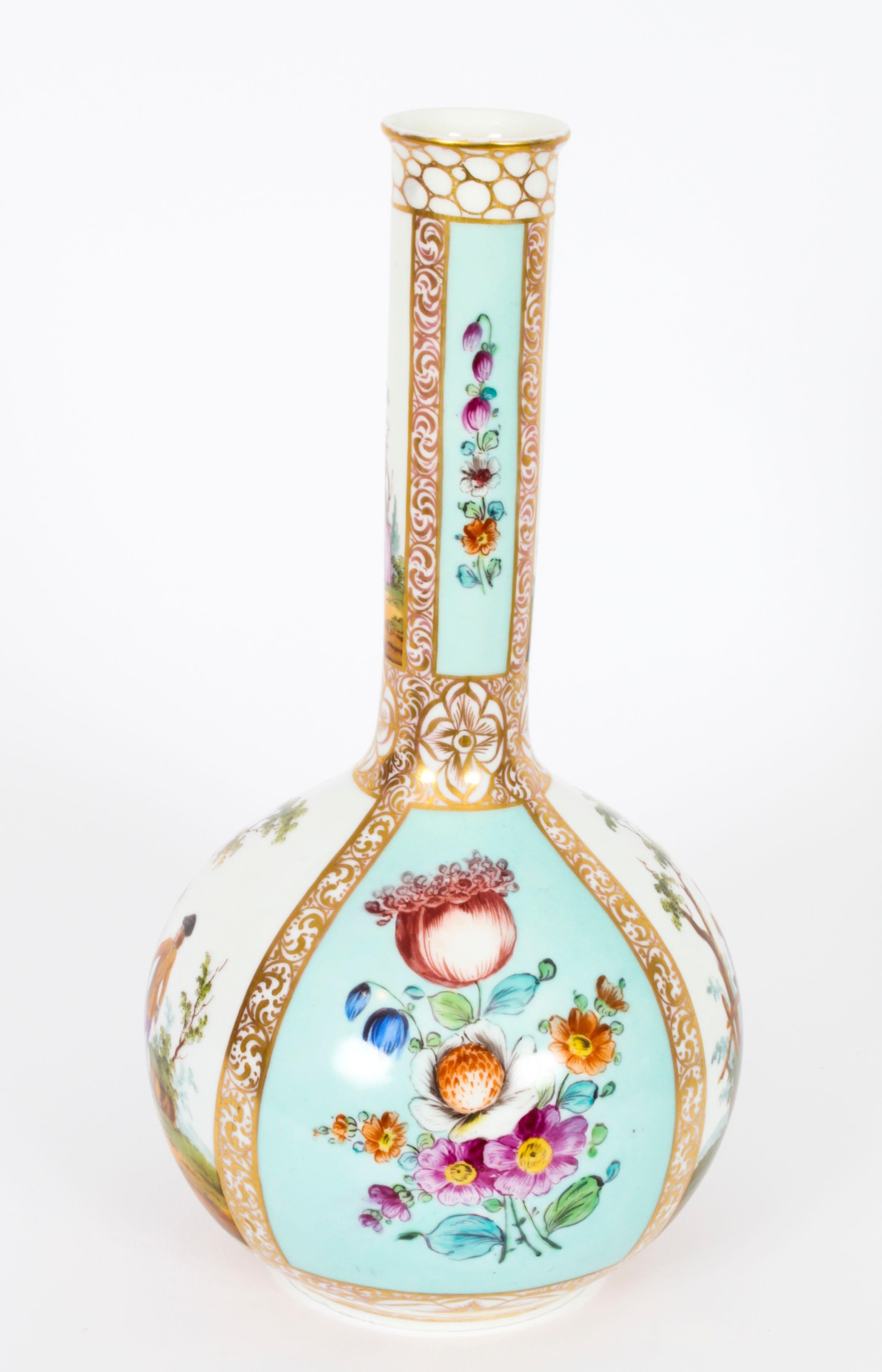 Antique Pair Helena Wolfsohn Dresden Porcelain Vases Provenance, 19th C 6