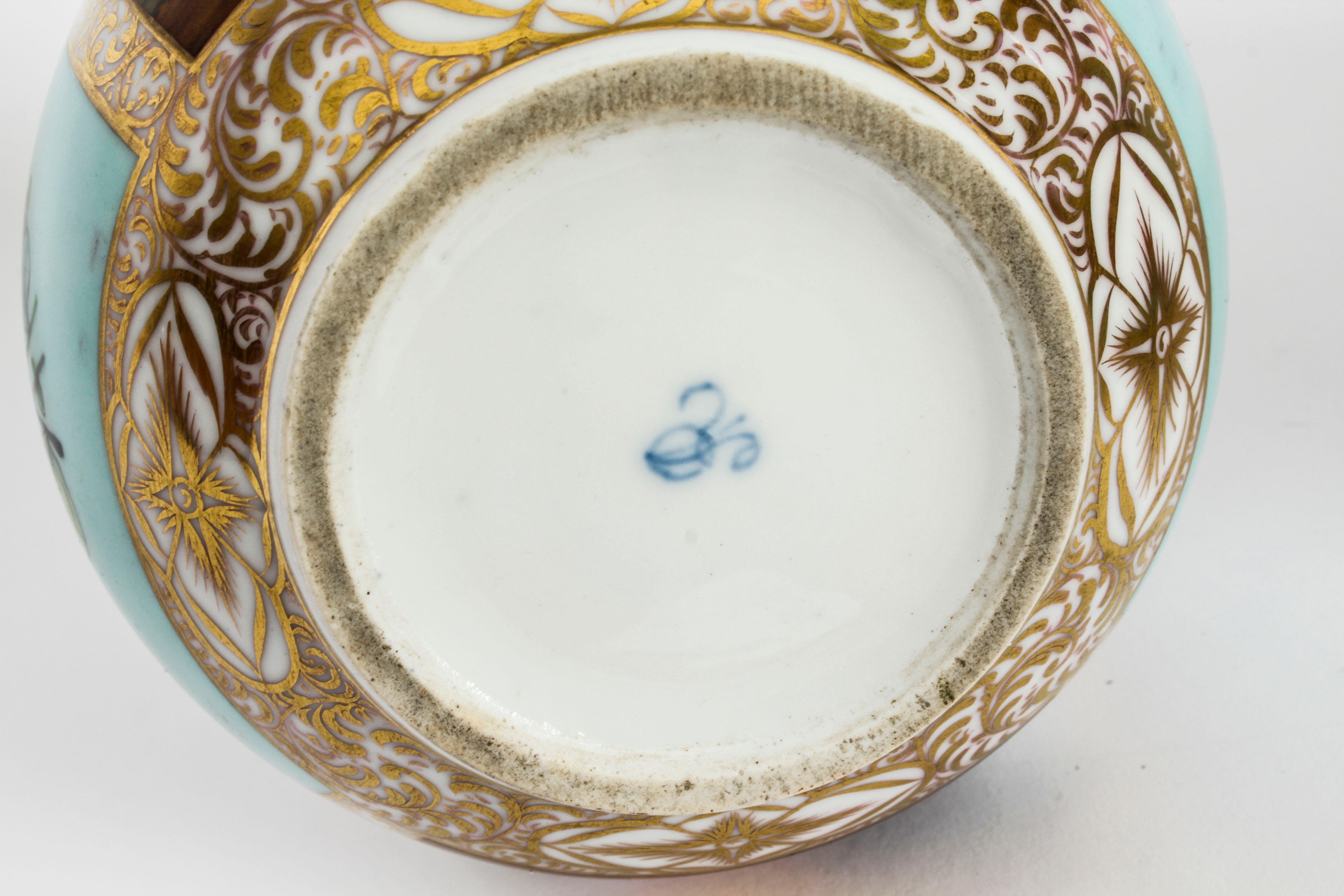 Antique Pair Helena Wolfsohn Dresden Porcelain Vases Provenance, 19th C 13