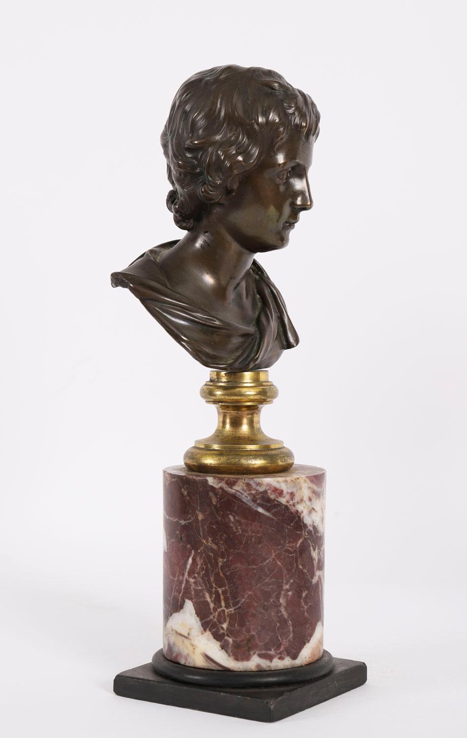 Antica coppia di busti in bronzo di Dioniso e Arianna del XIX secolo in vendita 4