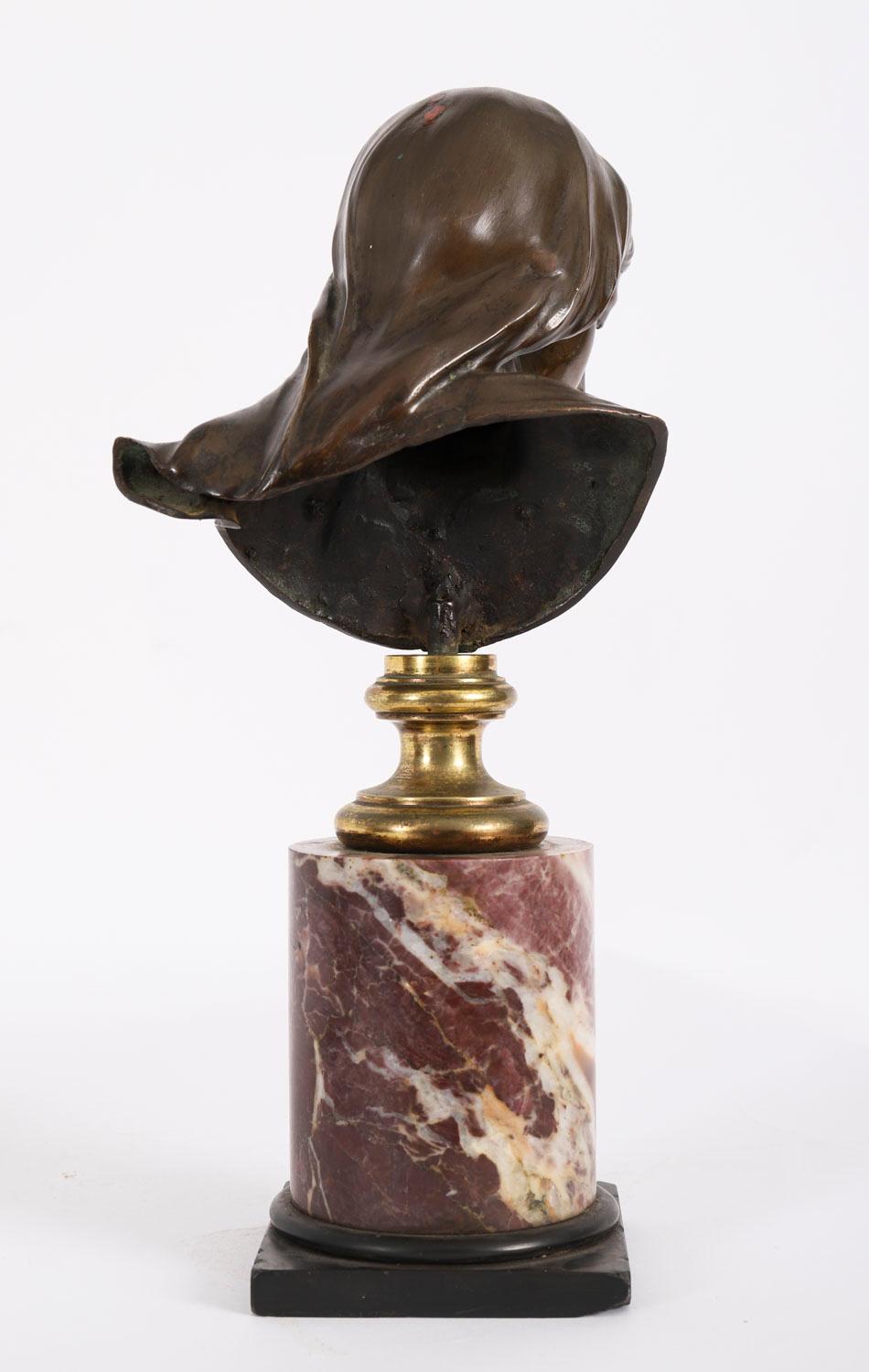 Antica coppia di busti in bronzo di Dioniso e Arianna del XIX secolo in vendita 10