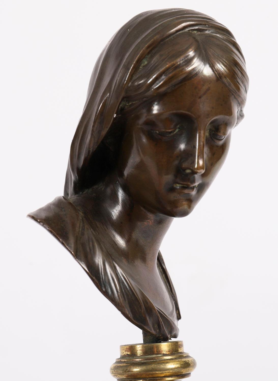 Grand Tour Antica coppia di busti in bronzo di Dioniso e Arianna del XIX secolo in vendita