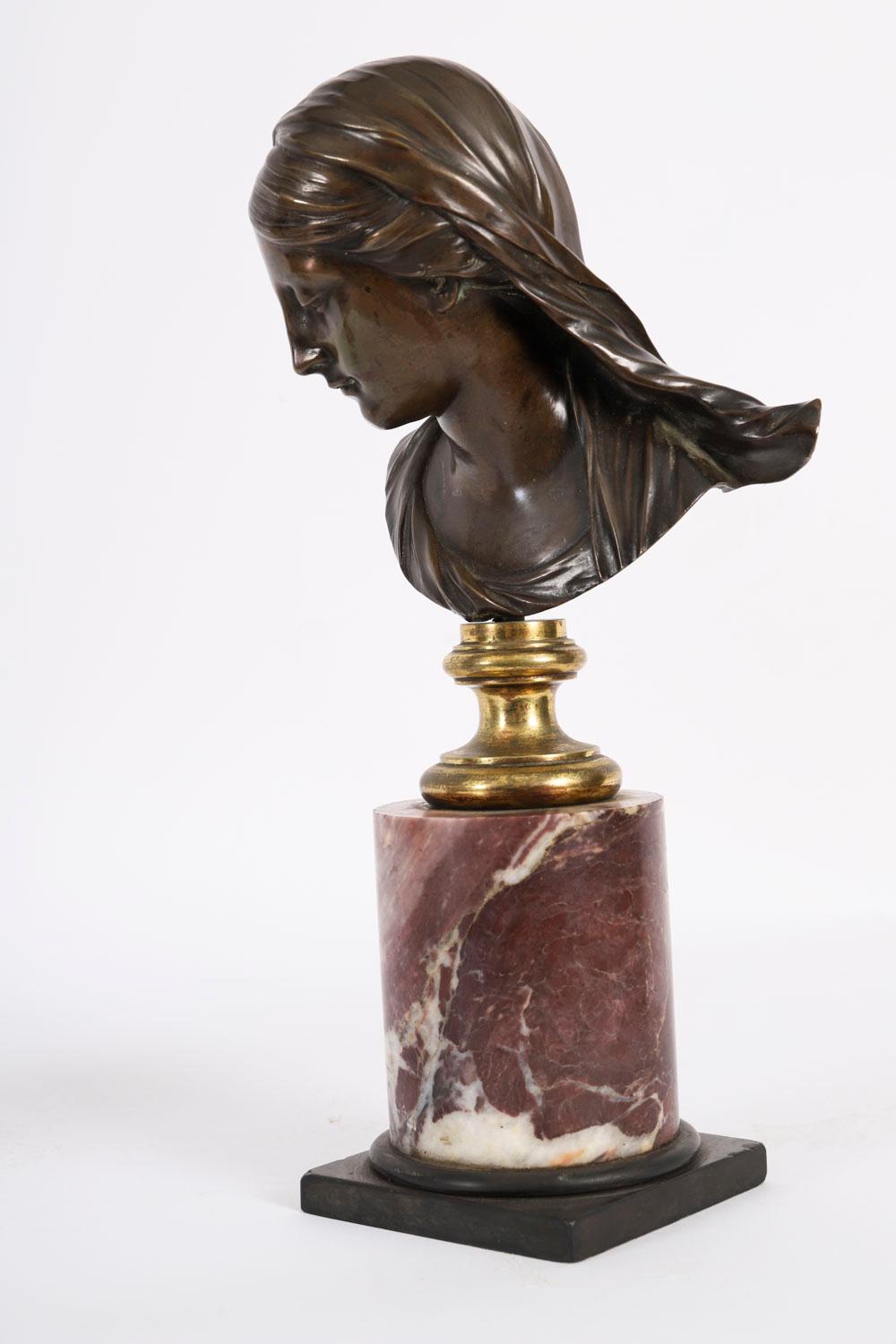 Antica coppia di busti in bronzo di Dioniso e Arianna del XIX secolo In condizioni buone in vendita a London, GB