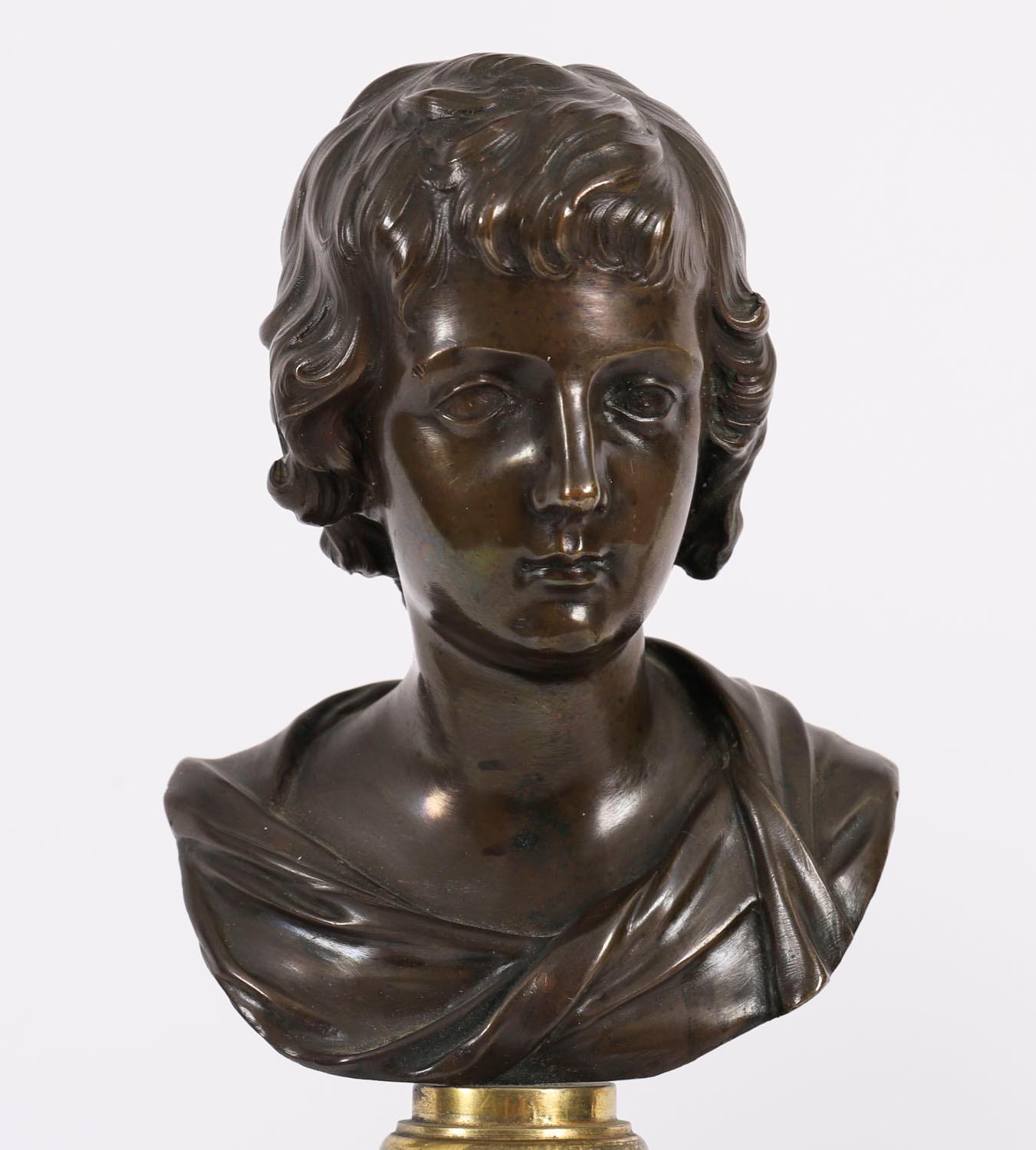 Antica coppia di busti in bronzo di Dioniso e Arianna del XIX secolo in vendita 2