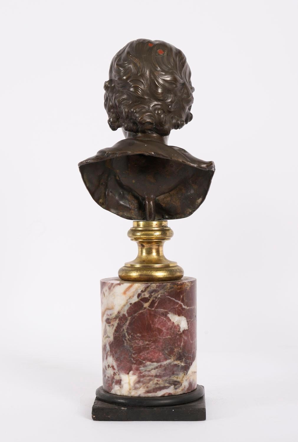 Antica coppia di busti in bronzo di Dioniso e Arianna del XIX secolo in vendita 3
