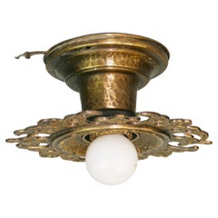 Coppia antica  Plafoniere a raggiera in ottone dorato (4 coppie disponibili)