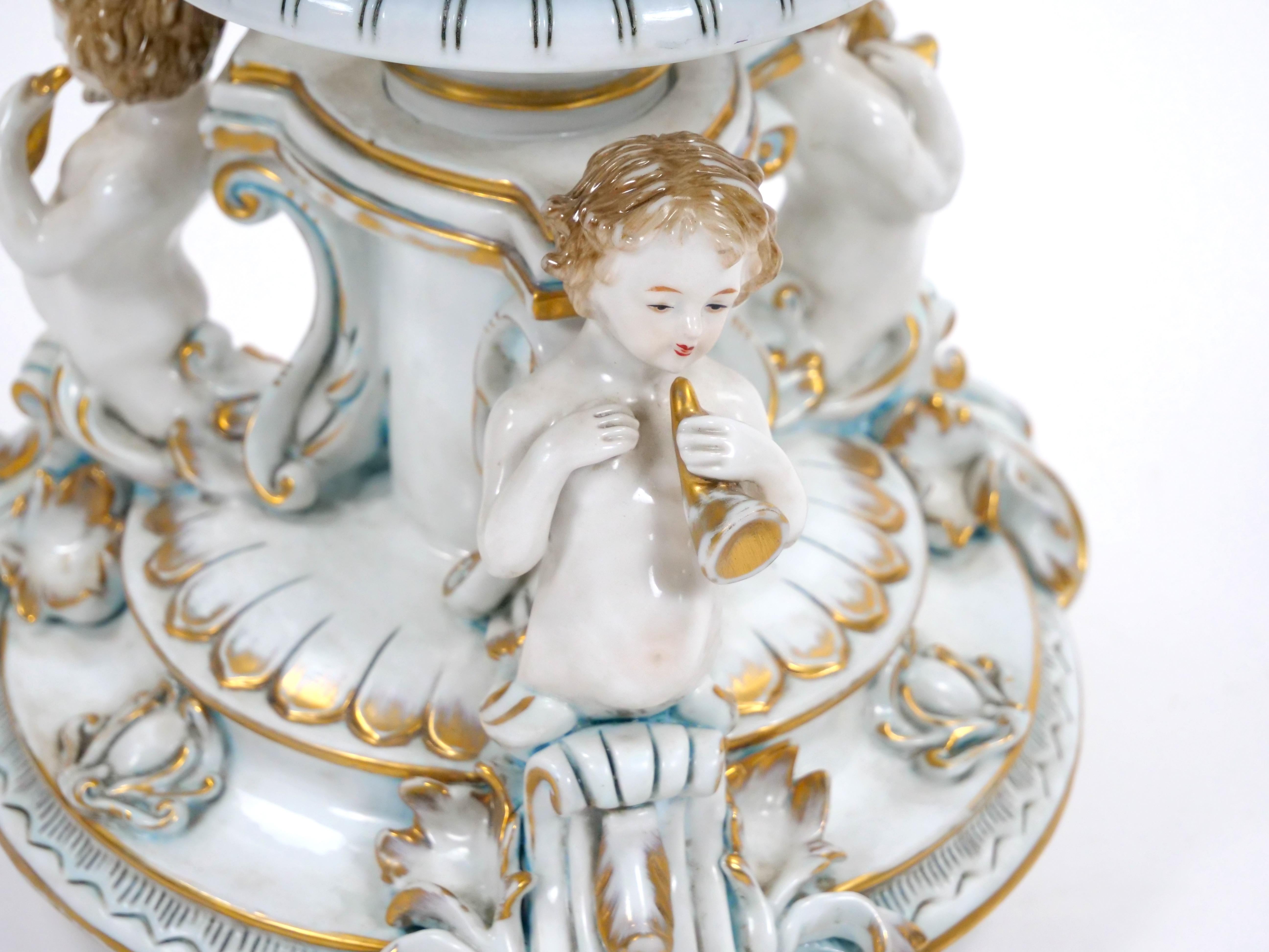 Coppia antica di grandi centrotavola figurativi in porcellana tedesca Meissen Porcelain in vendita 8