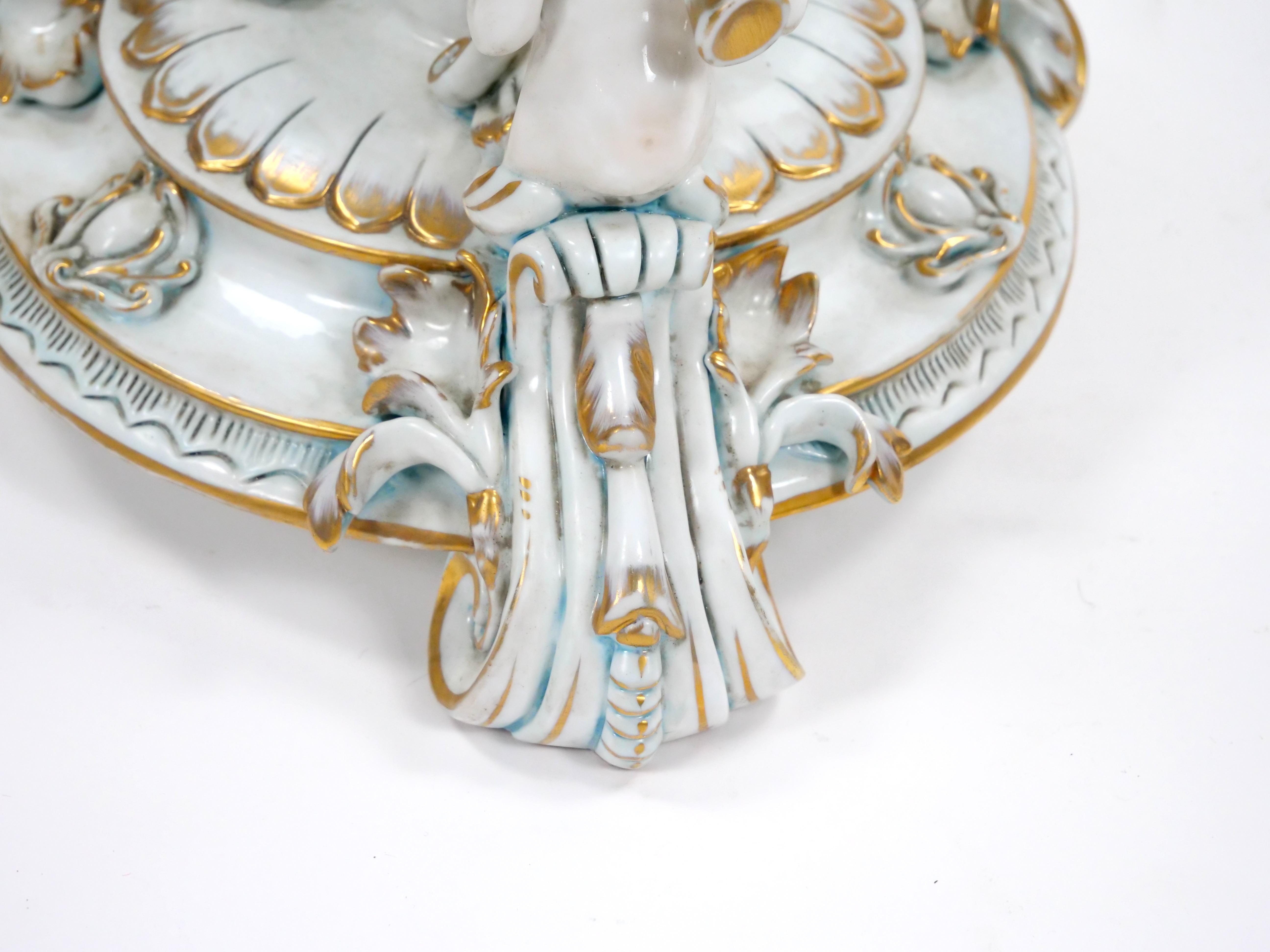 Coppia antica di grandi centrotavola figurativi in porcellana tedesca Meissen Porcelain in vendita 9