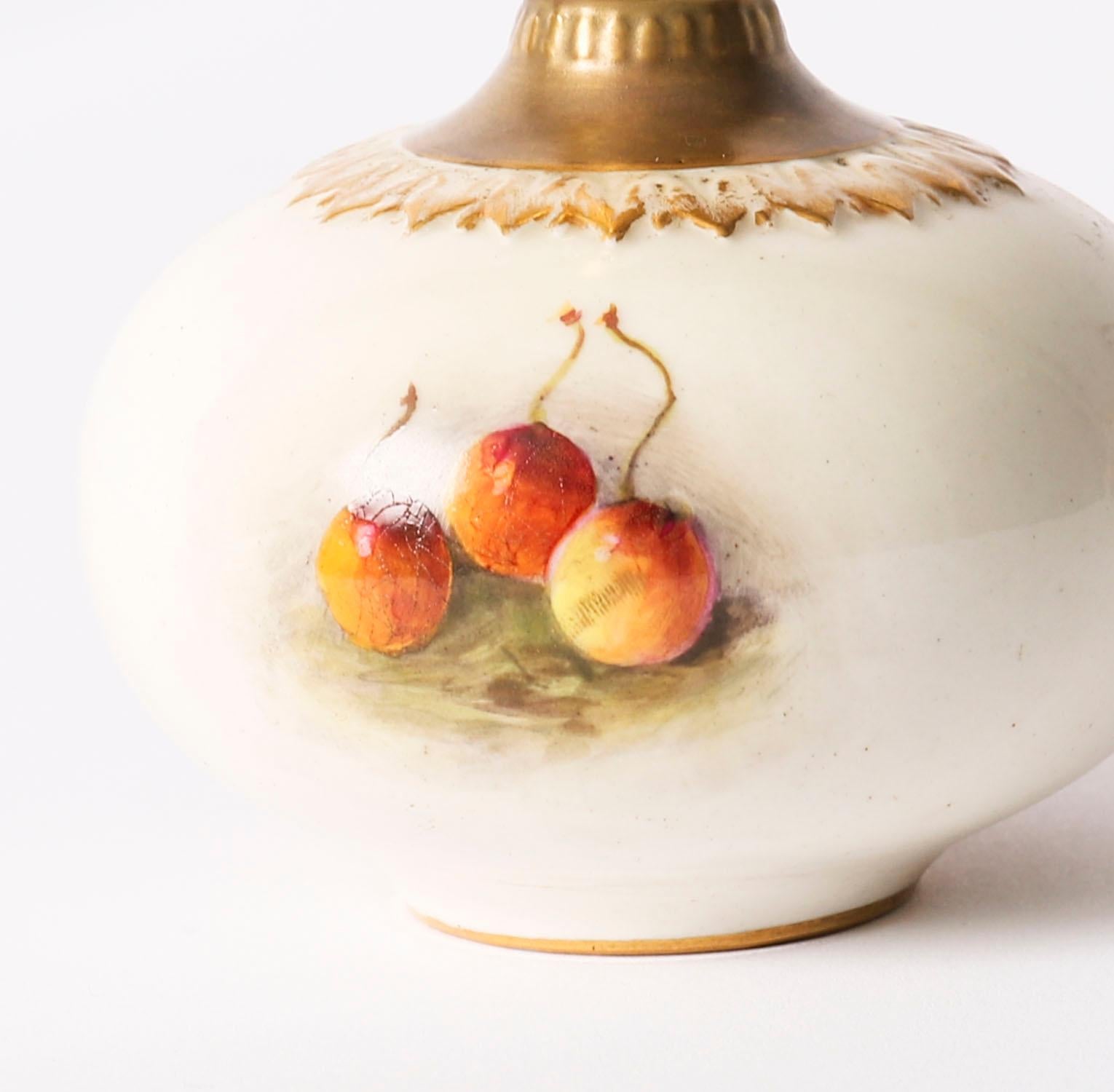 Coppia di vasi antichi in miniatura Royal Worcester William Ricketts XX secolo in vendita 1