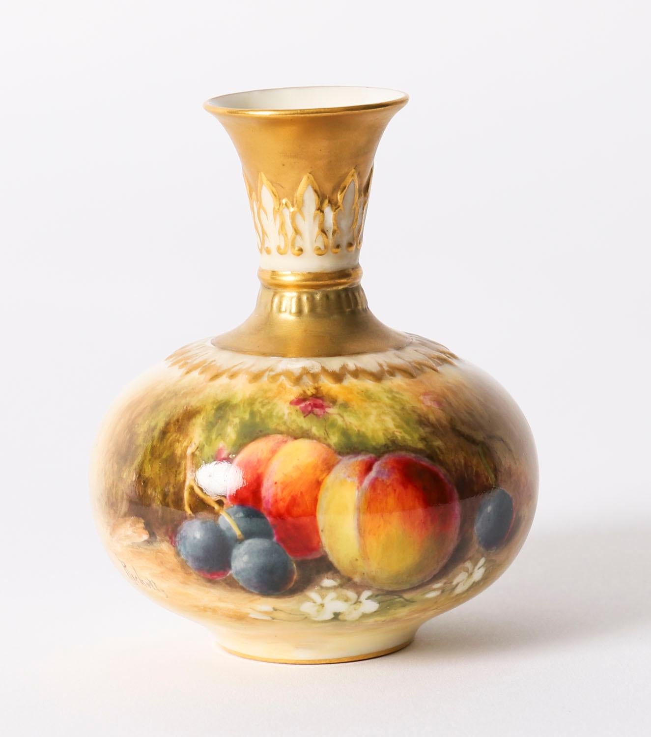 Coppia di vasi antichi in miniatura Royal Worcester William Ricketts XX secolo in vendita 2