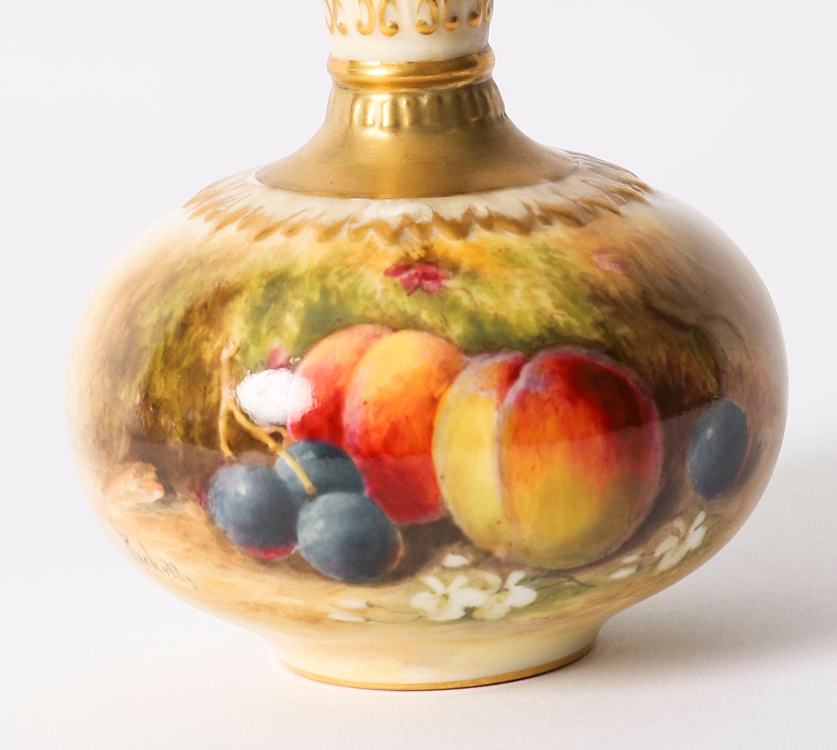 Coppia di vasi antichi in miniatura Royal Worcester William Ricketts XX secolo in vendita 3