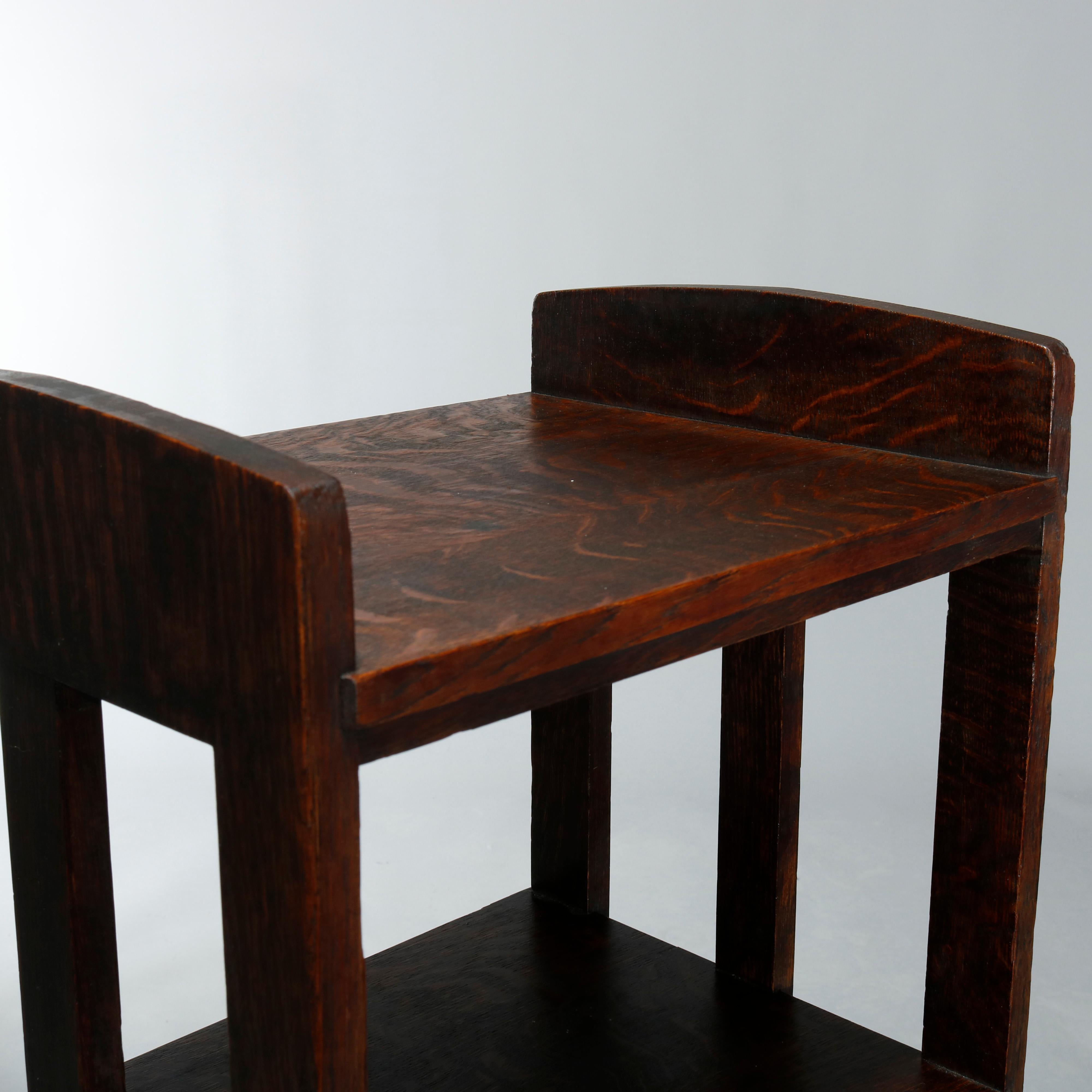 Arts and Crafts Antique Pair Mission Oak Arts & Crafts Lakeside Crafters Magazine Stands, c1910