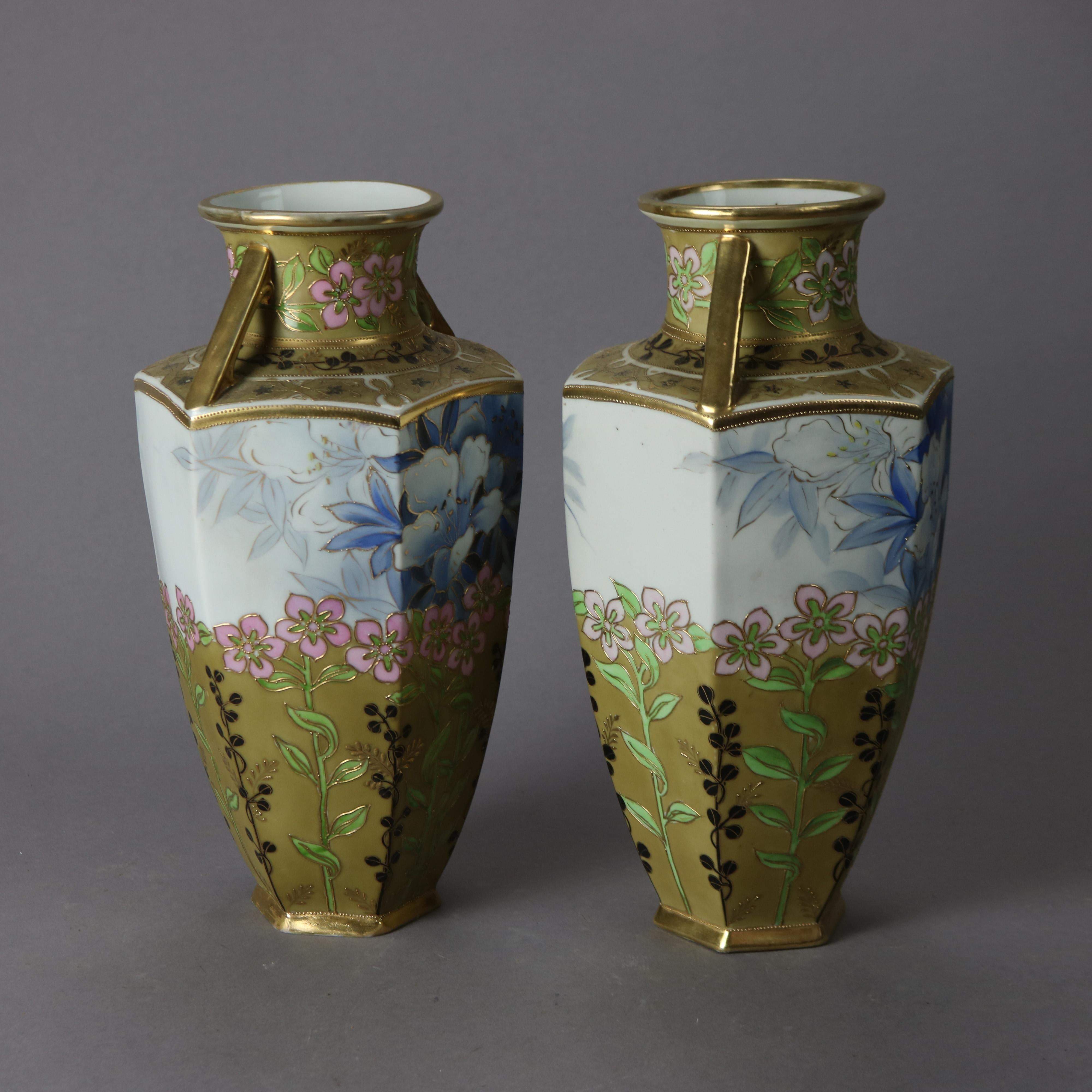 hand painted nippon vase value