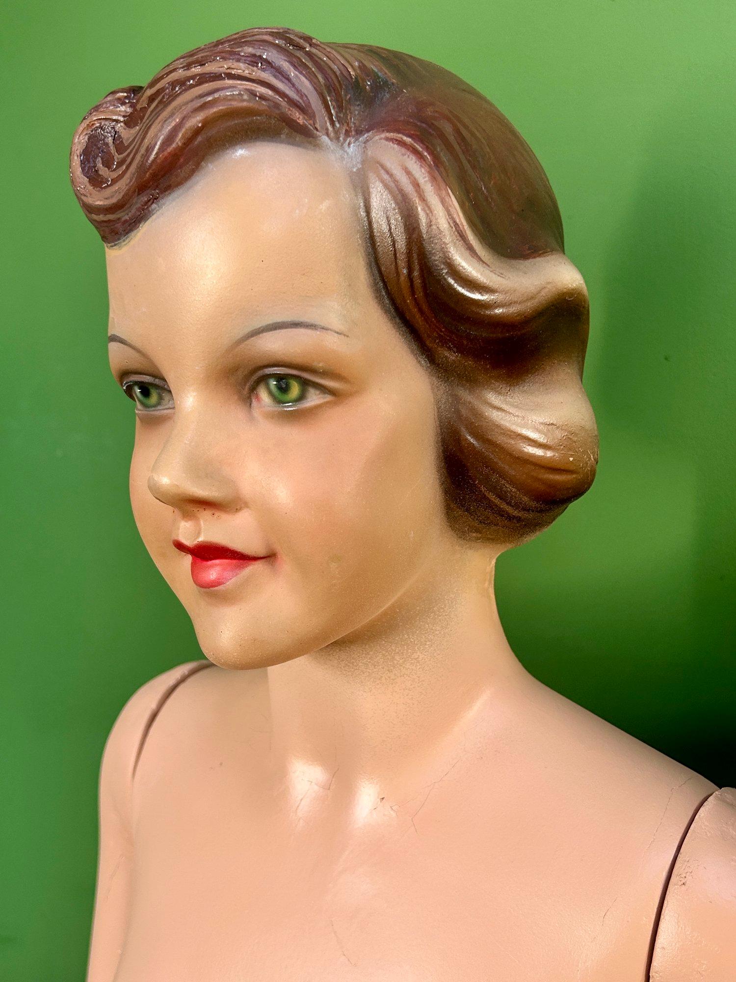 Pareja de antiguos maniquíes art déco alemanes Moch de los años 20 en venta 9