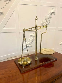 Antique Pair of 19th Century Brass Scales
