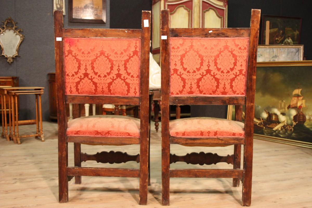 Antique Pair of 19th Century Italian Armchairs For Sale 1