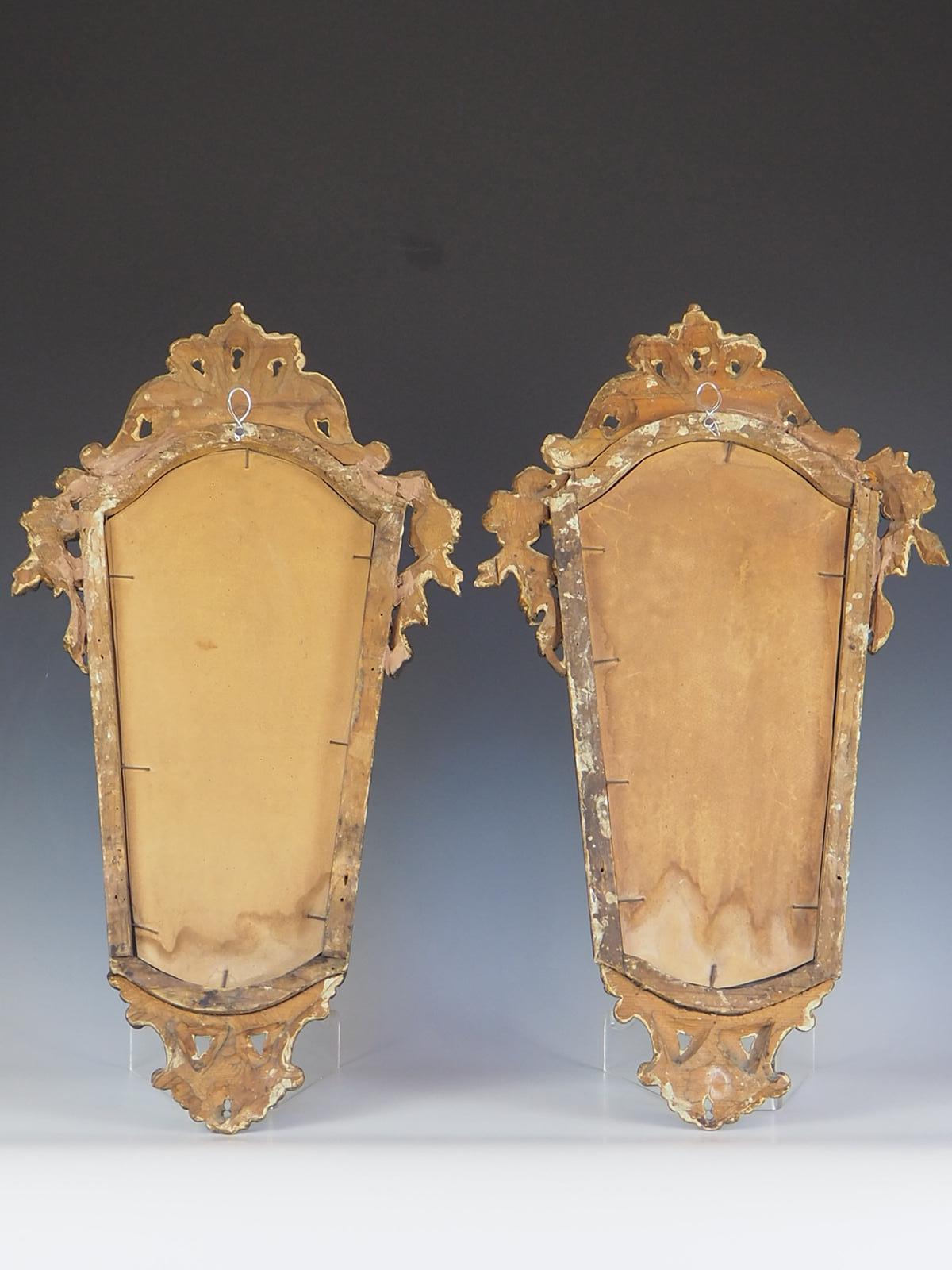 Antique Pair of 19th Century Italian Giltwood Mirrors 9