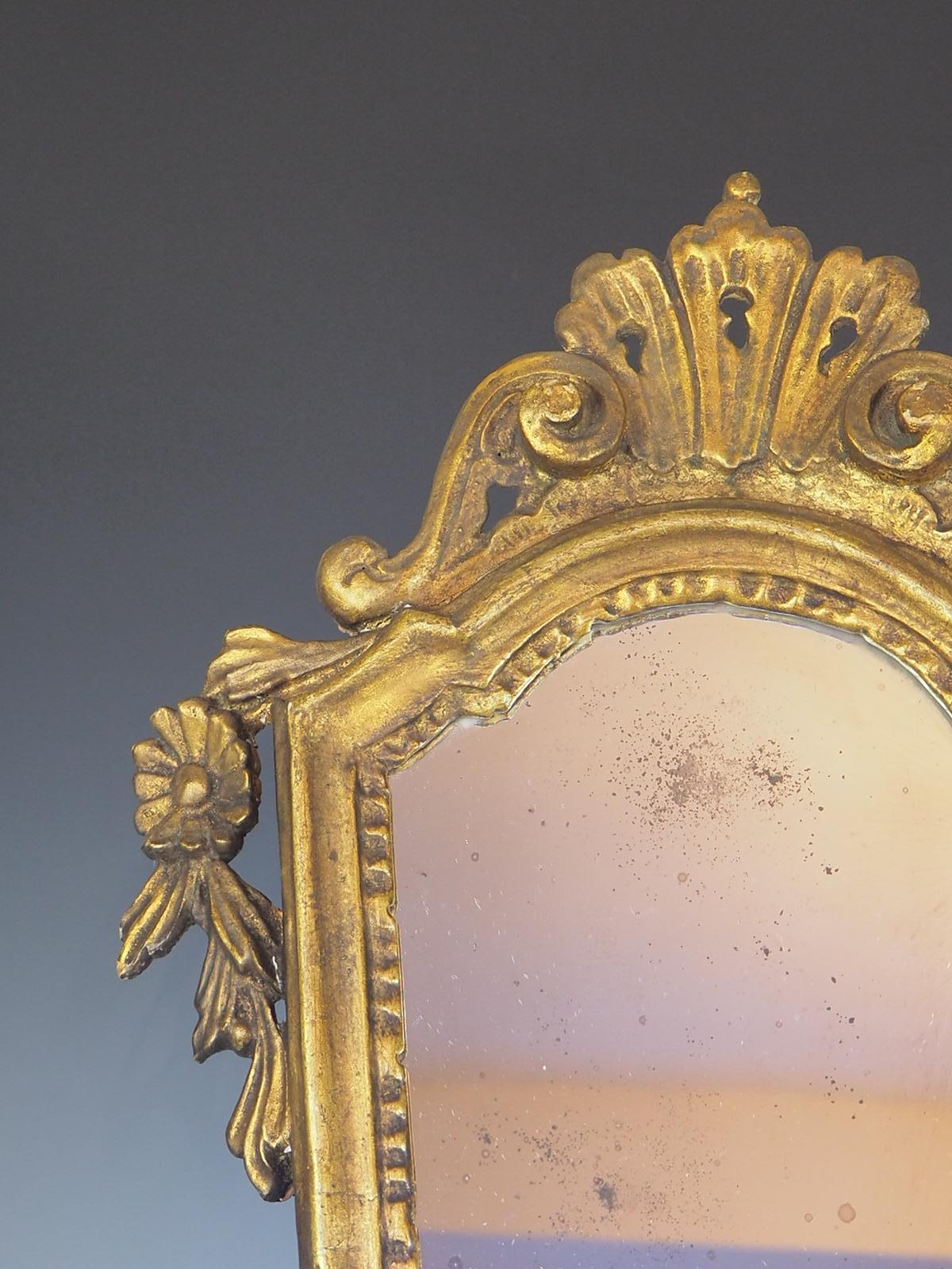 Antique Pair of 19th Century Italian Giltwood Mirrors 1