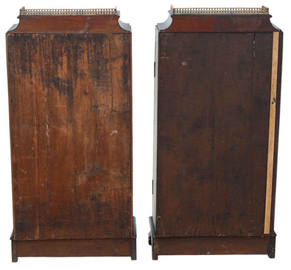 Paire de vitrines / bibliothèques anciennes du 19ème siècle peintes sur pilotis Qualité en vente 4