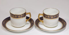 Paire de tasses et soucoupes en porcelaine Adderley, Angleterre 1912-1926