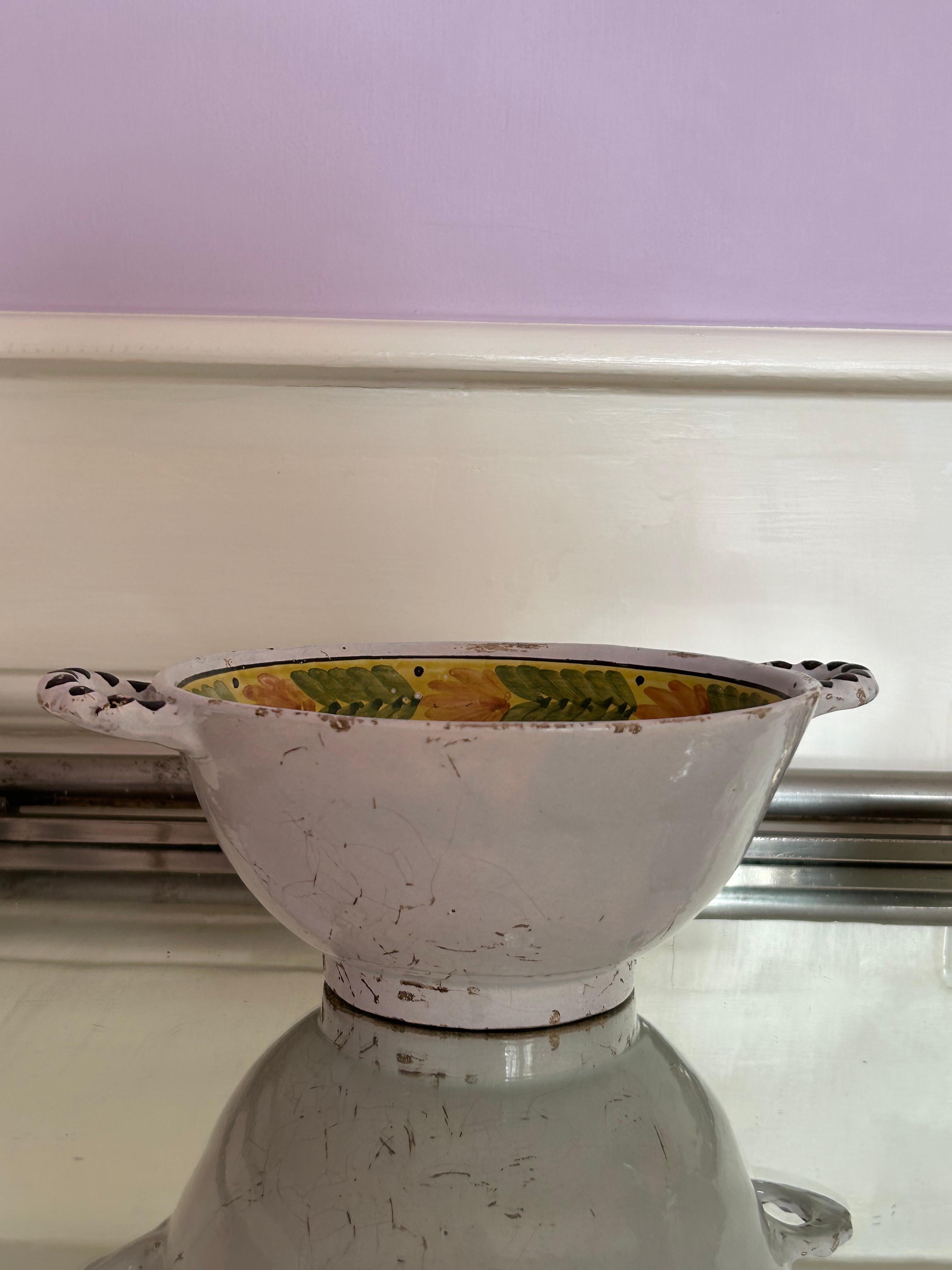 Antique Pair of Bowls with Handles from Kellinghusen, Germany, 19th Century For Sale 2