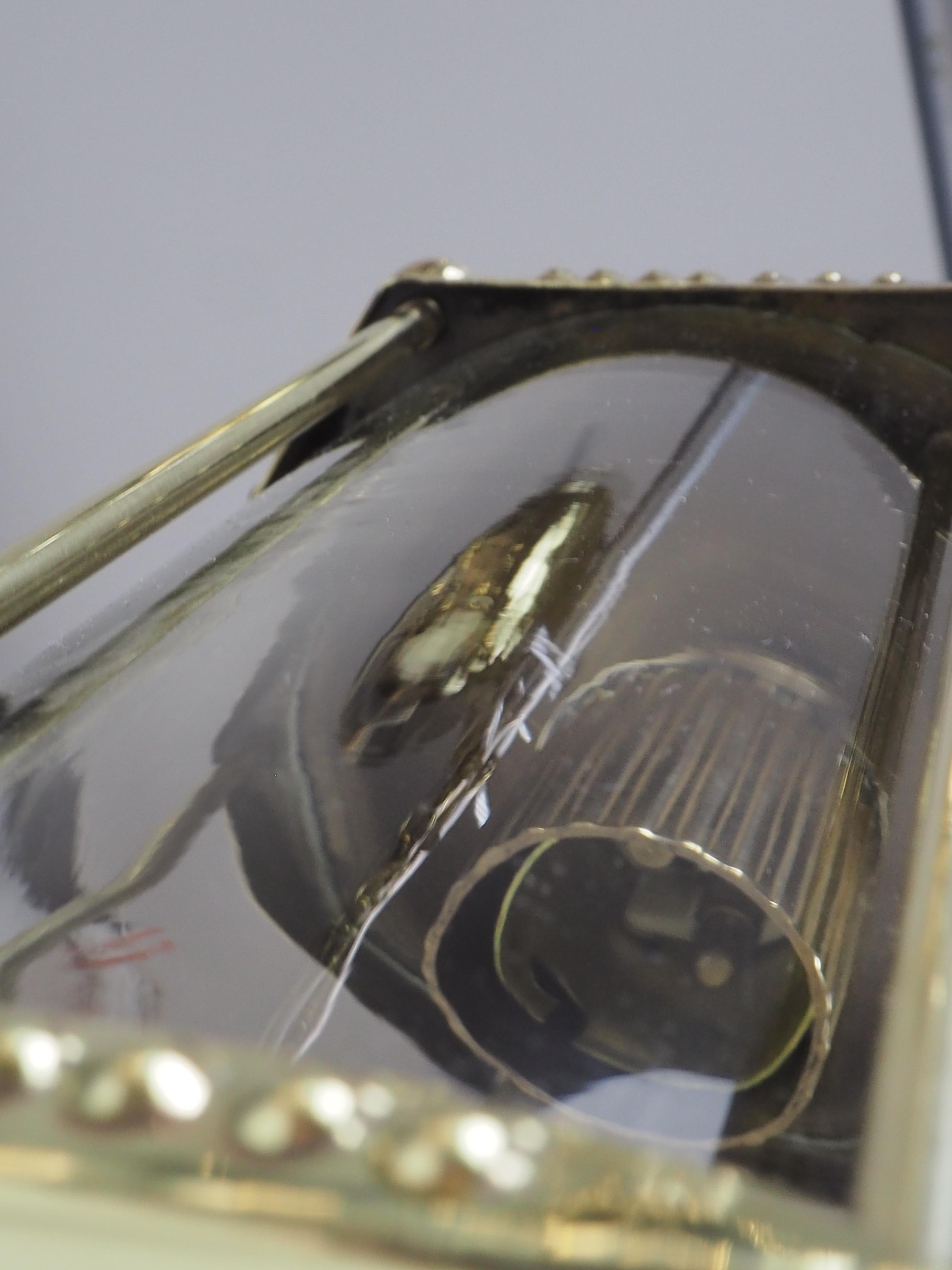 Antique Pair of Brass Ceiling Lanterns For Sale 11
